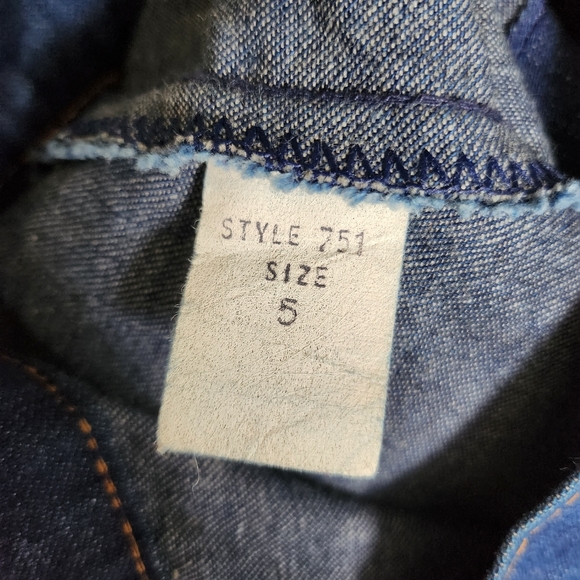 Vintage Women's Retro Denim Skirt High Waist - Picture 6 of 7